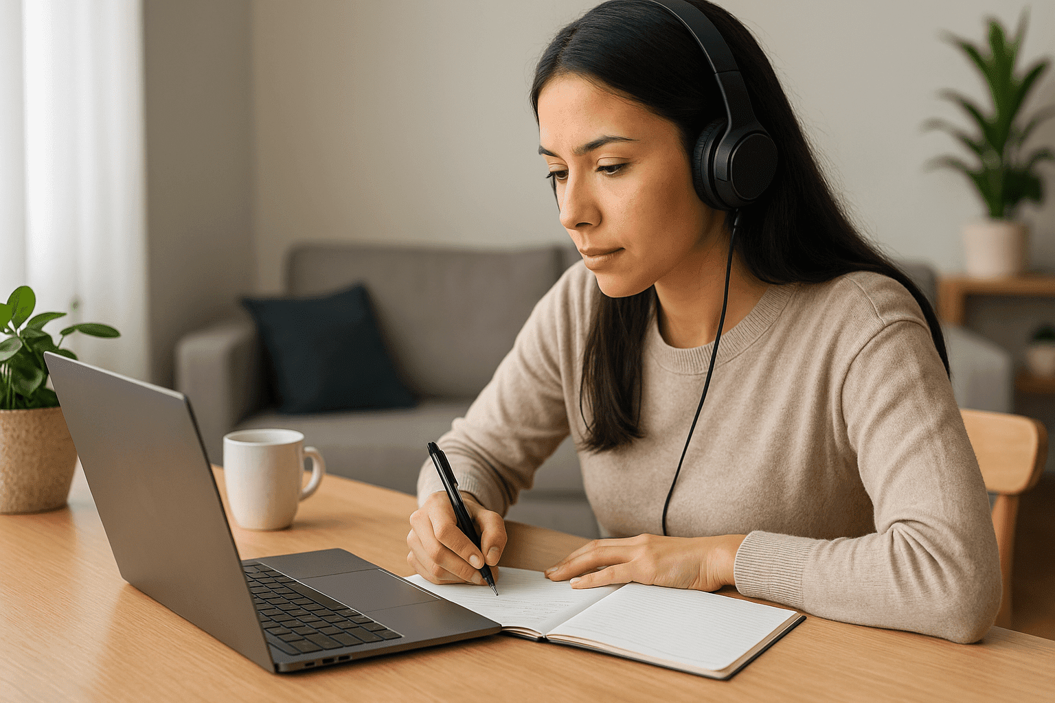 Qué son los cursos online gratis con certificado (y qué no son) 1 Joven chilena estudiando un curso online gratis con certificado desde su casa en Chile.