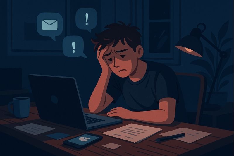 Trabajos remotos desde casa en Chile: qué son, ventajas y desventajas 3 Estres y sobrecarga en el trabajo remoto