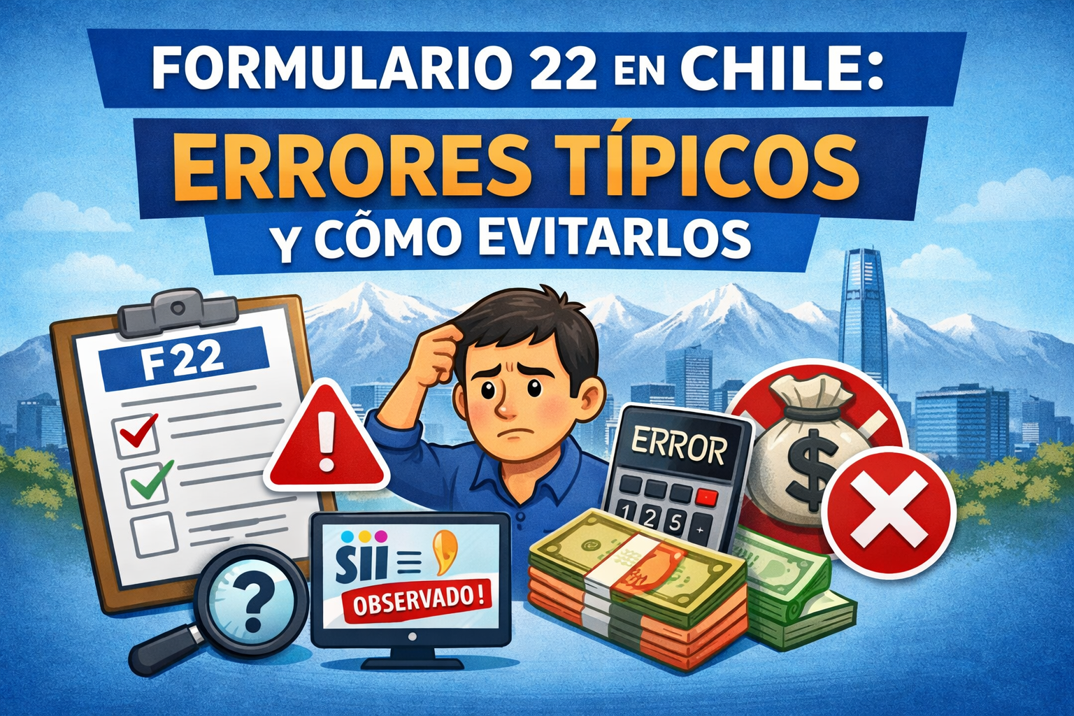 Formulario 22 en Chile: errores típicos y cómo evitarlos, guía del F22 del SII