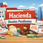 Ilustración sobre “Hacienda deudas pendientes” en Chile, con checklist para verificar deudas y pagar por canales oficiales