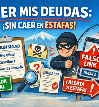 Ver mis deudas: checklist rápido para no caer en estafas ni links falsos 3 Ilustración sobre cómo ver mis deudas en Chile sin caer en estafas: checklist seguro y alerta de link falso.