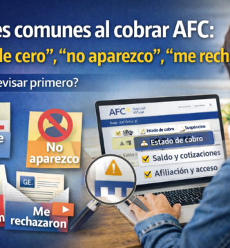 Errores comunes al cobrar AFC: revisar saldo, estado de cobro y afiliación