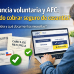Renuncia voluntaria y AFC: persona revisando si puede cobrar seguro de cesantía