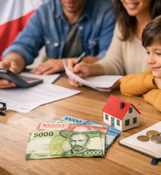 Asignación familiar: cómo saber si la tienes y cuánto te corresponde 3 Familia en Chile revisando documentos y calculando cuánto le corresponde por asignación familiar