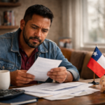 Hombre revisando documentos en una mesa en Chile para entender qué pasa con las cargas familiares y la asignación al quedar cesante