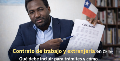 Contrato de trabajo y extranjería: qué debe incluir para trámites y cómo evitar rechazos 2 Stevenson Jacques mostrando un contrato en oficina, como imagen de portada sobre contrato de trabajo y extranjería en Chile.