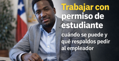 Trabajar con permiso de estudiante: cuándo se puede y qué respaldos pedir al empleador 3 Stevenson Jacques en oficina, en imagen horizontal para artículo sobre trabajar con permiso de estudiante en Chile